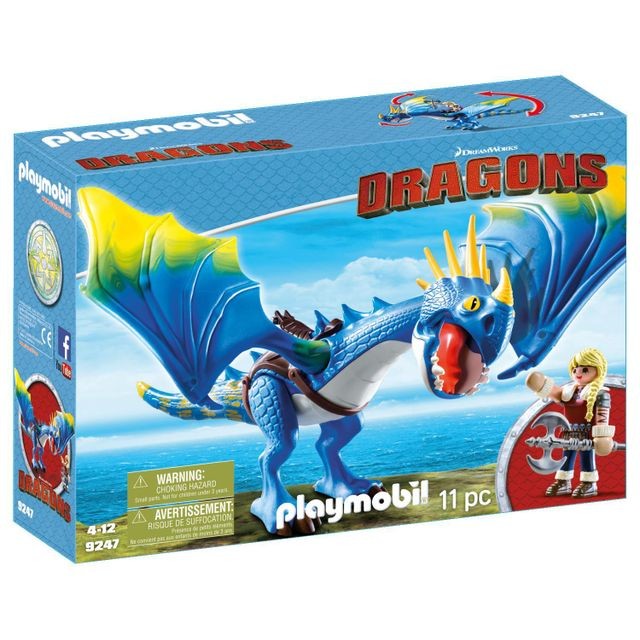 Playmobil - Playmobil Dragons - Astrid et Tempête - 9247 Playmobil  - Jeux de construction
