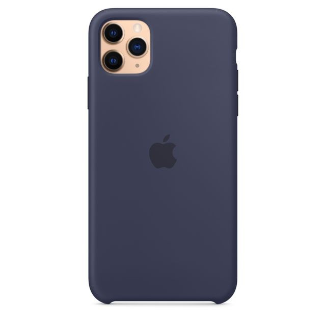 Apple - Coque en silicone iPhone 11 Pro Max - Bleu nuit Apple  - Accessoires Apple Accessoires et consommables