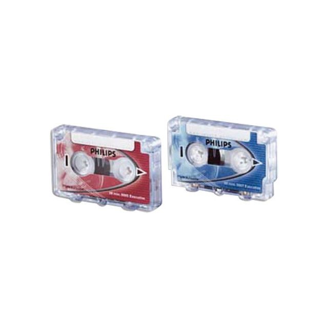Philips - Boîte 10 mini cassettes Philips 2x15 minutes Philips  - Dictaphone Philips