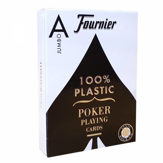 Fournier Cartes - Fournier ""TITANIUM SERIES"" Jumbo - Jeu de 55 cartes 100% plastique - format poker - 2 index Jumbo Fournier Cartes  - Fournier Cartes