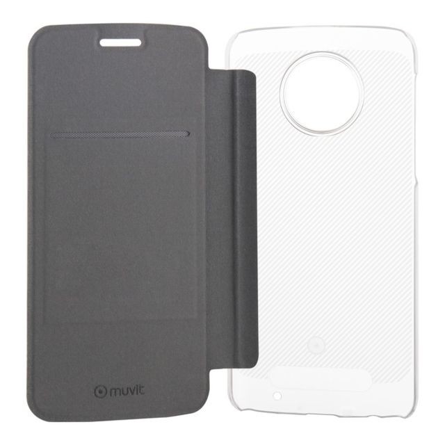 Muvit - Etui Motorola G6 Plus folio case noir Muvit  - Autres accessoires smartphone Muvit