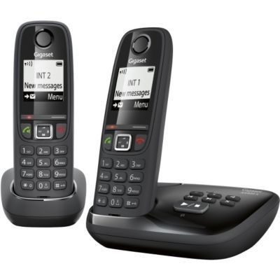 Gigaset - Téléphone sans fil GIGASET AS405A Duo Noir Gigaset  - Téléphone fixe-répondeur