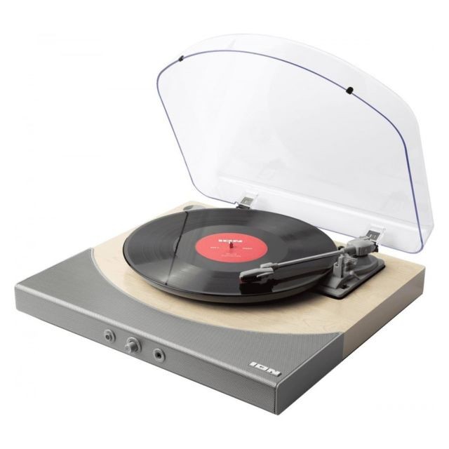 Ion - Ion PREMIERLPWOOD - Platine Vinyle Premier LP Bluetooth/AUX/HP - Bois Ion  - Platine Vinyle Platine