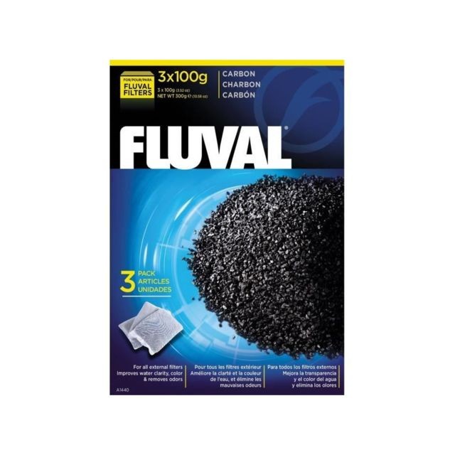 Fluval - FLUVAL Lot de 3 charbons 100 g - Pour aquarium Fluval  - Fluval