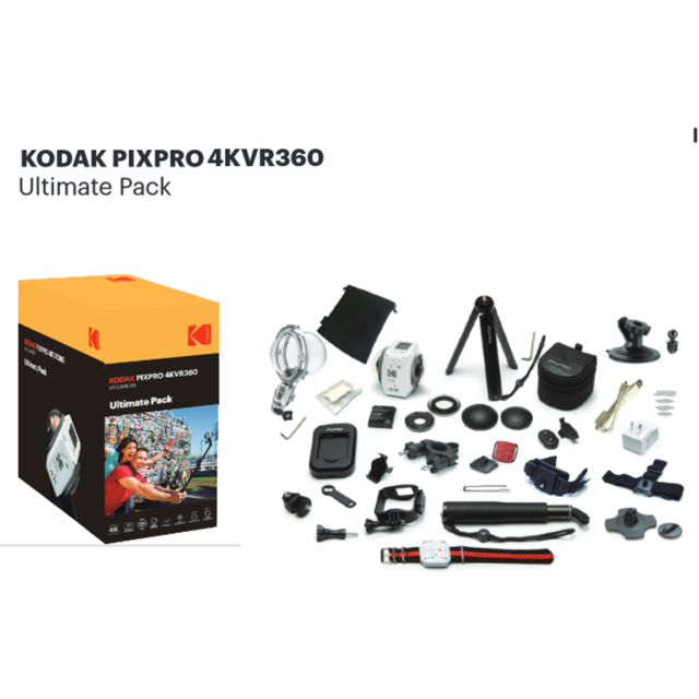 Caméscopes numériques KODAK Pixpro 4KVR360 Blanc - Pack Ultimate
