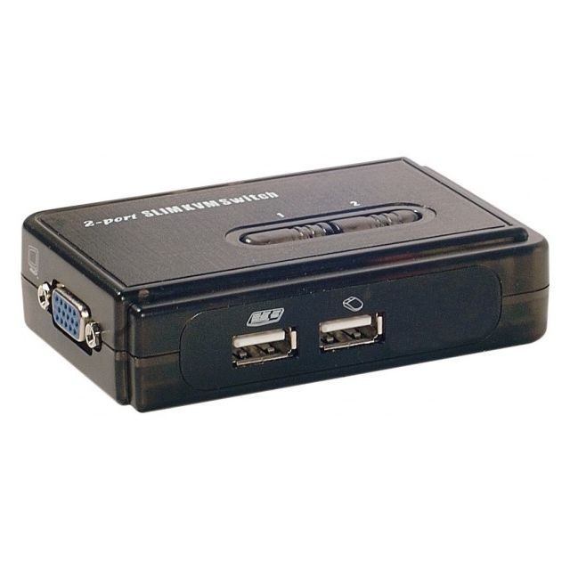 Abi Diffusion - Pocket switch KVM VGA/USB 2 Ports avec cables Abi Diffusion  - Switch KVM