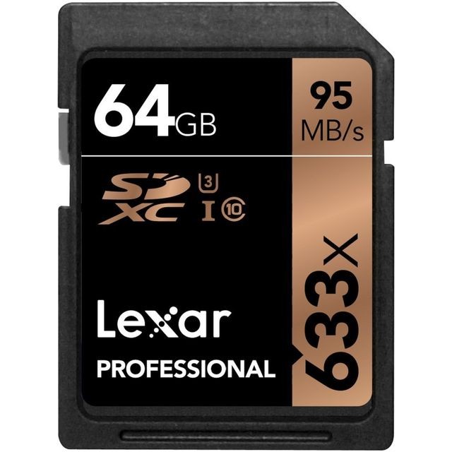Lexar - 64GB SDXC 633X UHS-I (Class 10) U1 Lexar  - Carte mémoire Sdxc