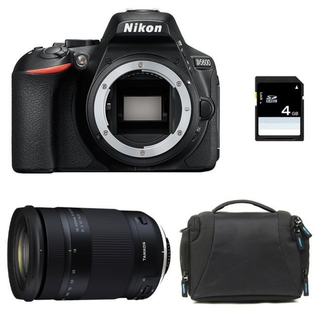 Nikon - PACK NIKON D5600 + TAMRON AF 18-400 VC + Sac + Carte SD 4Go Nikon  - Appareil photo avec zoom puissant