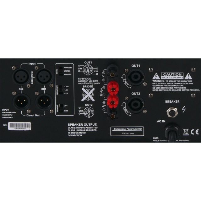 Ampli  Amplificateur X-1400 2x3000 Watt Pronomic