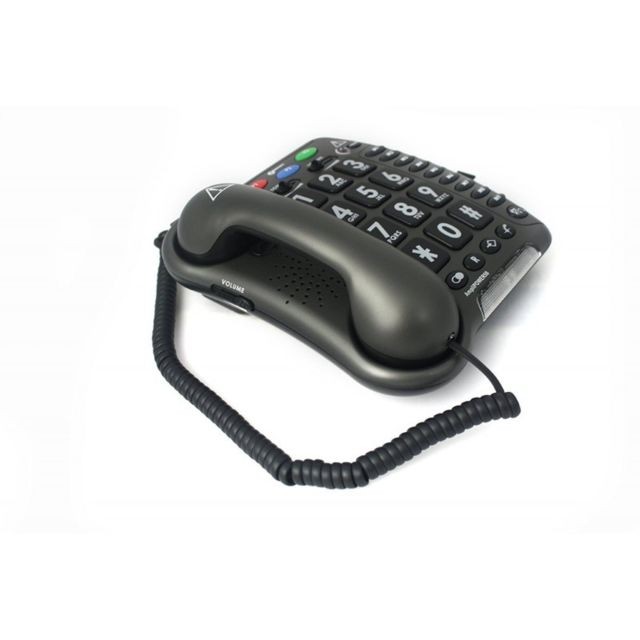 Geemarc Téléphone Amplifié pour senior et malentendant- AmpliPower 40 - Geemarc (+40dB)- Noir