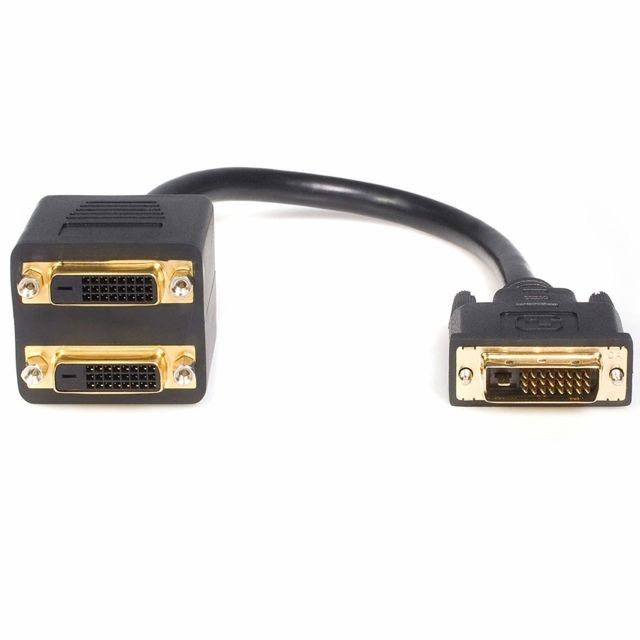 Startech - Câble Répartiteur en Y DVI-D vers 2x DVI-D 30 cm - Câble Splitter DVI-D - M/F Startech  - Câble Ecran - DVI et VGA Startech