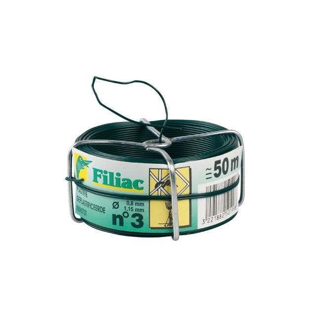 Filiac - Bobine de fil galvanisé plastifié N°3 - Vert - FILIAC Filiac  - Occultant et clôture Filiac