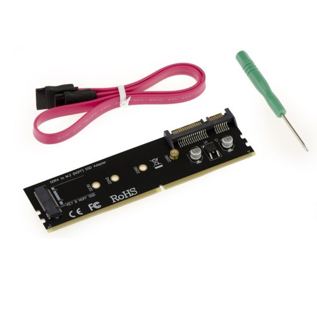 Kalea-Informatique - Adaptateur M2 (M.2 NGFF) vers DDR4 Pour SSD de type M.2 B Key SATA Pour SSD de type M.2 B Key SATA Kalea-Informatique  - Adaptateur ssd