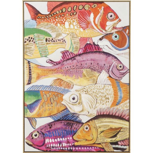Tableaux, peintures Karedesign Tableau Touched Fish Meeting One 70x100cmKare Design
