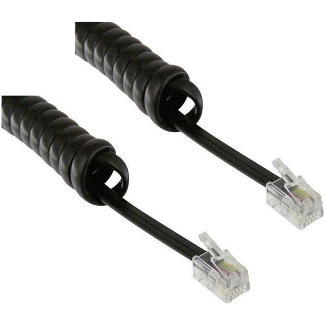 Cabling - CABLING  cable avec fiche RJ9 pour combiné de téléphone  2M Cabling  - Câble RJ11 et Téléphone