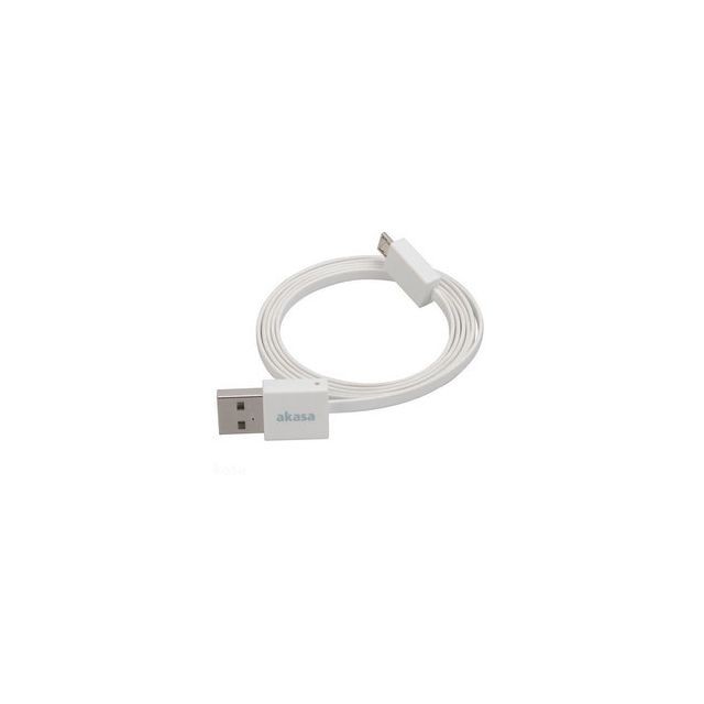 Akasa - Câble Akasa AK-CBUB16-15WH Blanc - USB type A mâle / micro USB type B mâle - 15 cm Akasa  - Akasa