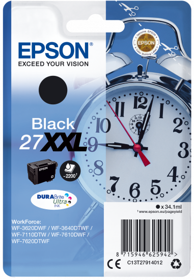 Epson - Reveil - Cartouche d'encre 27 XXL - Noir Epson  - Cartouche d'encre