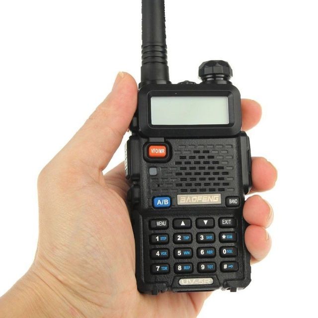 Talkies Walkies Yonis Baofeng UV-5R Talkie-walkie récepteur radio fréquence modulable Noir