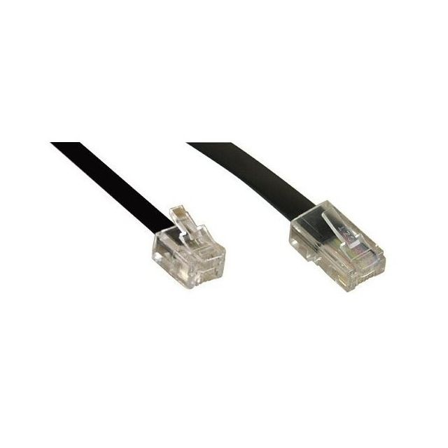 Alpexe - câble InLine® modulaire, RJ45 à RJ11 mâle / mâle, 4 fils, 3 m Alpexe  - Câble RJ11 et Téléphone