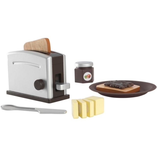 KidKraft - Set grille pain en bois avec accessoires expresso. KidKraft  - Cuisine kidkraft Cuisine et ménage