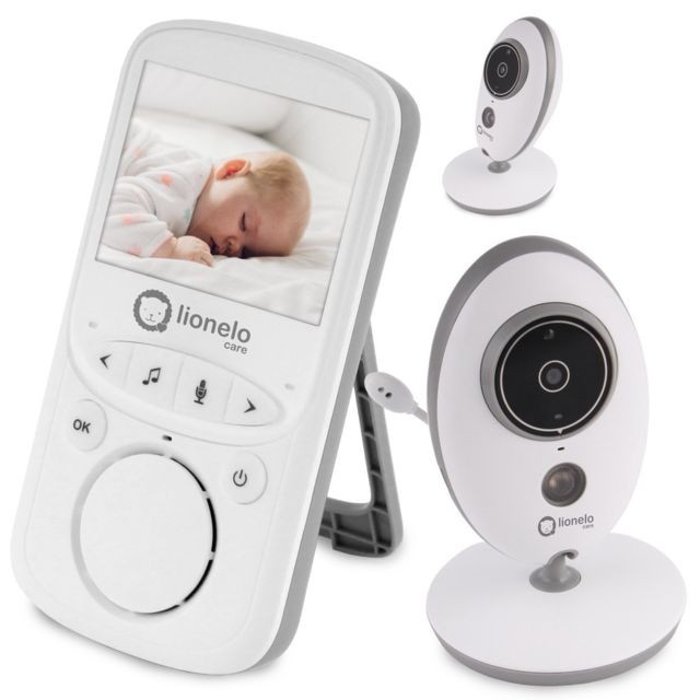 Lionelo - BABYLINE 5.1 Babyphone 1 écran + 2 caméras + appel vocal et berceuses Lionelo  - Babyphone connecté