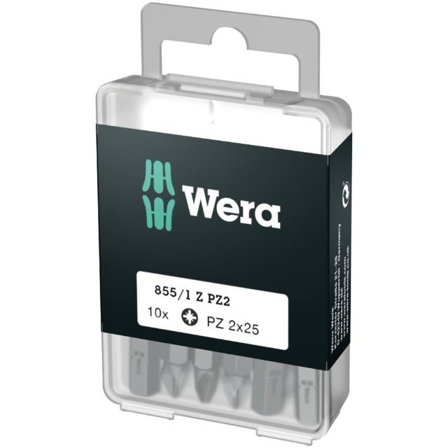 Wera - Wera 855/1 Embouts Z DIY , PZ 2 x 25 mm (10 Bits pro Box) - 05072404001 Wera  - Accessoires vissage, perçage Wera