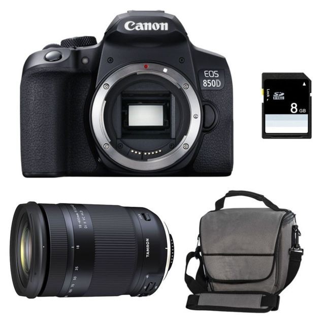 Canon - PACK CANON EOS 850D + TAMRON 18-400 VC + Sac + Carte SD 4Go Canon  - Reflex professionnel Canon