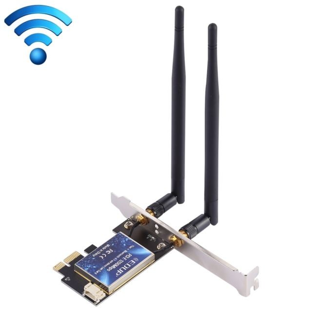 Wewoo - Carte Wifi EP-9620 2 en 1 AC1200Mbps 2,4 GHz et 5,8 GHz Dual Band PCI-E 2 WiFi Antenne Carte réseau externe + Bluetooth Wewoo  - Clé USB Wifi Wewoo