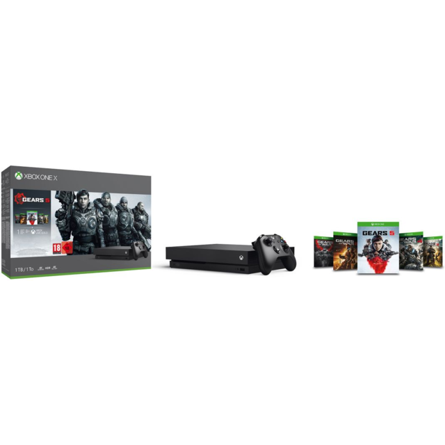 Microsoft Console Xbox One X - 1 To + Gears 5 - Noir