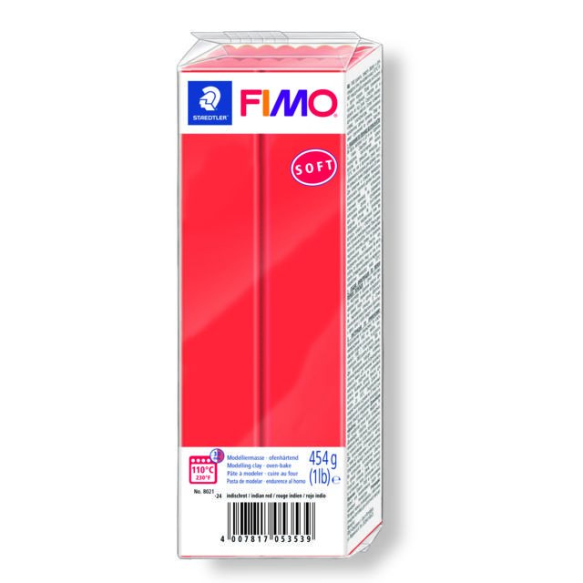 Fimo - Pâte Fimo 454 g Soft Rouge indien 8021.24 - Fimo Fimo  - Fimo