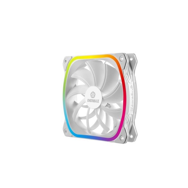 Enermax - SquA RGB - Blanc - 1 ventilateur ultra-silencieux - 12 cm PWM Enermax  - Ventilateur Pour Boîtier 120