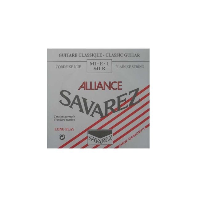 Savarez - Savarez 541R Alliance rouge - Mi aigu tirant normal - Corde au détail guitare classique Savarez  - Accessoires instruments à cordes Savarez