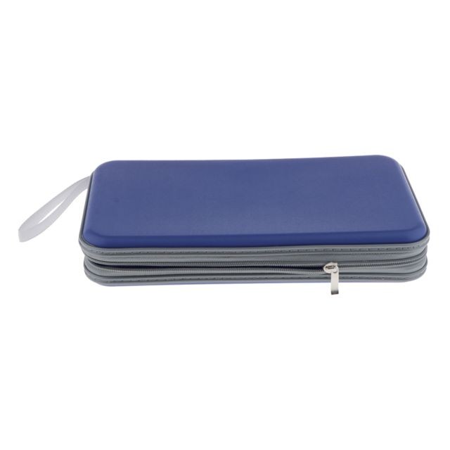 Lecteur Blu-ray marque generique 80 Disc CD Wallet DVD Case Storage Holder Bag Carry Protector Plastic Blue