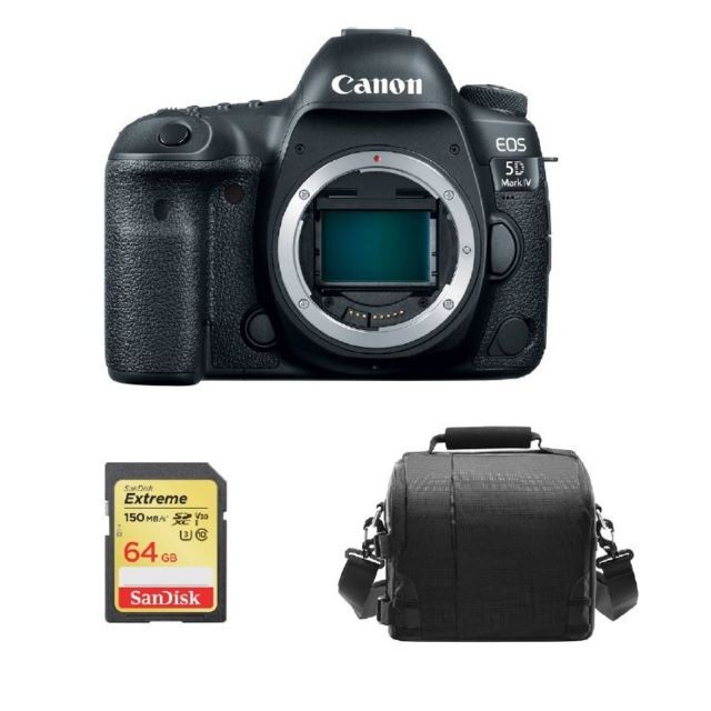 Canon - CANON EOS 5D IV Body + 64GB SD card + camera Bag Canon  - Reflex Grand Public