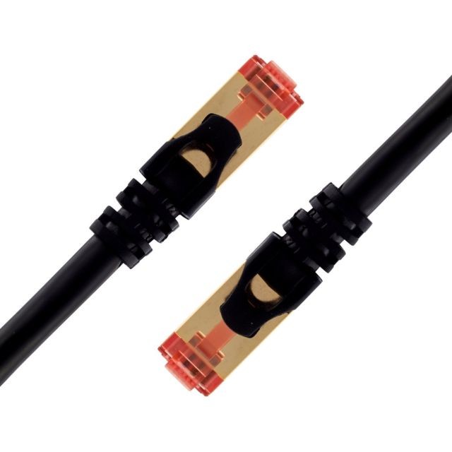 Cabling - CABLING® Cable Cat 7 blindé RJ45 S/FTP câble Ethernet, Haute Vitesse 10 Gigabit 600Mhz, Rond en Gris (15,0m - 1 Pack) Cabling  - Câble RJ45 Cabling