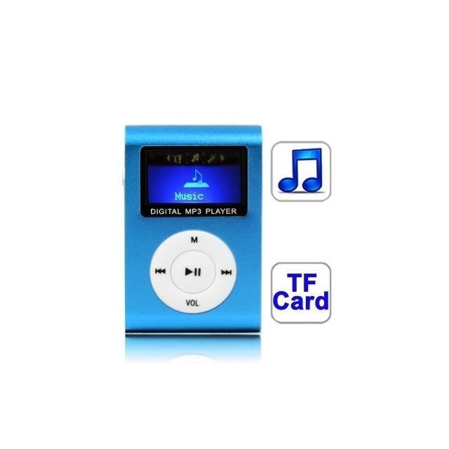 Wewoo - Lecteur MP3 bleu bébé de carte TF Micro SD MP3 avec écran LCD, clip en métal Wewoo  - Lecteur MP3 / MP4 Sans dictaphone