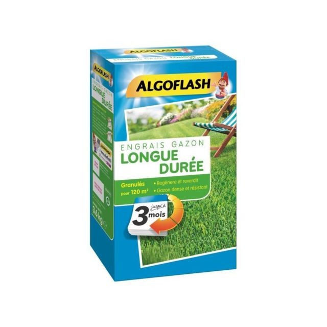 Algoflash - Engrais Gazon Longue durée 3 mois - 3,6kg Algoflash  - Algoflash