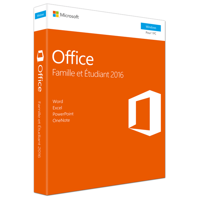 Bureautique / Productivité Microsoft Office Famille & Etudiant 2016 PC