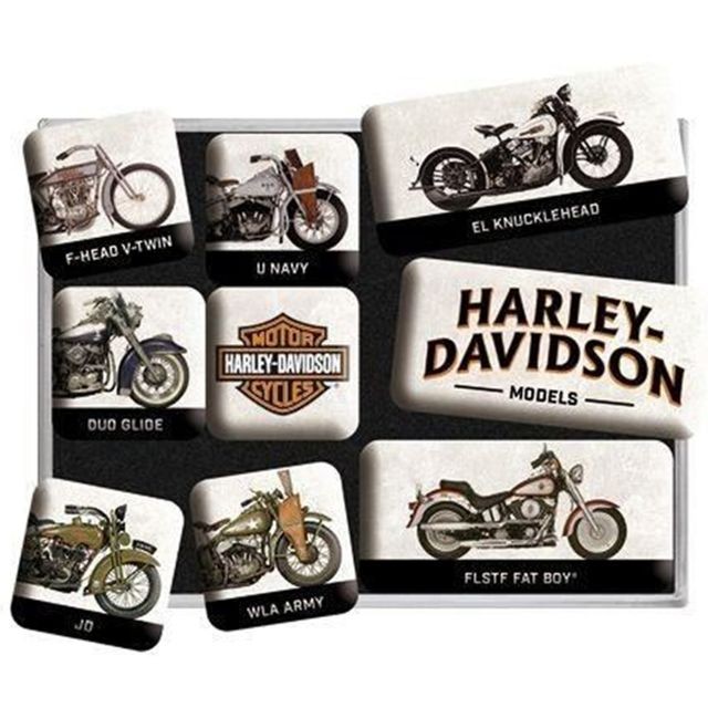 Harley Davidson - 9 Mini Aimants Harley Davidson Harley Davidson  - Harley Davidson