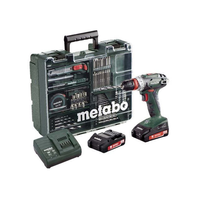 Metabo - Perceuse visseuse METABO BS 18 Quick - 18V 2.0Ah + Set daccessoires 74 pièces - 602217880 Metabo  - Perceuses, visseuses filaires
