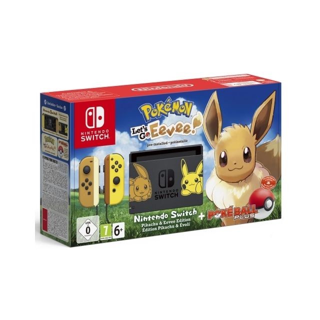 Nintendo - Console Nintendo Switch + Pokémon : Lets Go, Évoli ! Préinstallé + Poké Ball Plus Nintendo  - Console Switch Nintendo