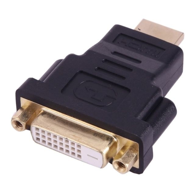 Wewoo - Adaptateur or Connecteur plaqué HDMI 19 broches mâle vers DVI 24 + 1 broche femelle Wewoo  - Adaptateur dvi hdmi Câble Ecran - DVI et VGA