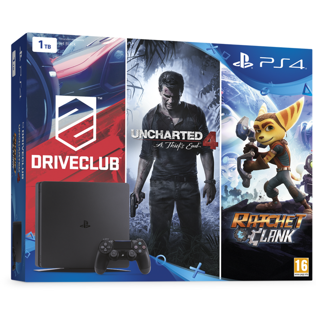 Sony - Pack Family Nouvelle PS4™ 1To - DriveClub + Uncharted 4 + Ratchet & Clank. Sony  - Console retrogaming