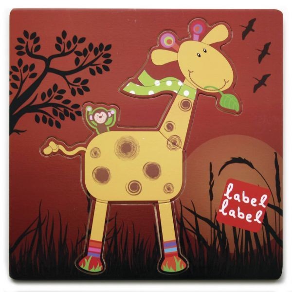 Label Label - Friends - Puzzle 4 pcs - Girafe Label Label  - Label Label