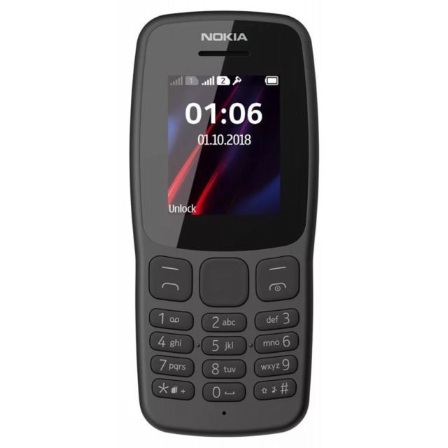 Nokia - Nokia 106 - Double Sim - Noir Nokia  - Nokia