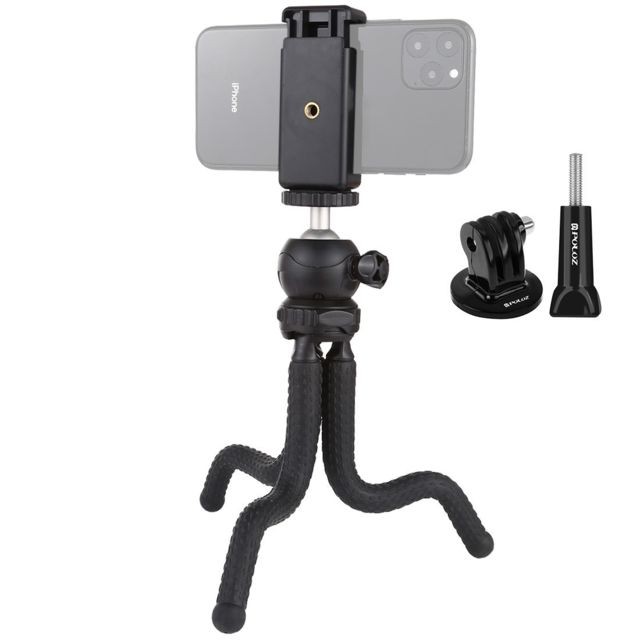 Wewoo - Support de trépied flexible Mini Octopus avec rotule et pince de téléphone + adaptateur pour et vis longue appareils photo reflexGoProtéléphone portableTaille 25cmx4.5cm Wewoo  - Caméra d'action