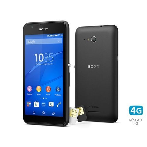 Smartphone Android Sony Xperia E4G Dual noir