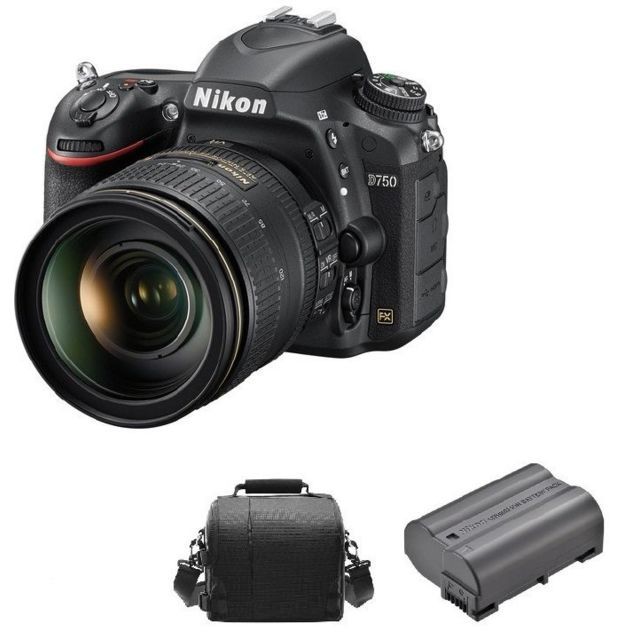 Nikon - NIKON D750 KIT AF-S 24-120MM F4G ED VR + camera Bag + EN-EL15B Battery Nikon  - Nikon D750 Reflex Numérique