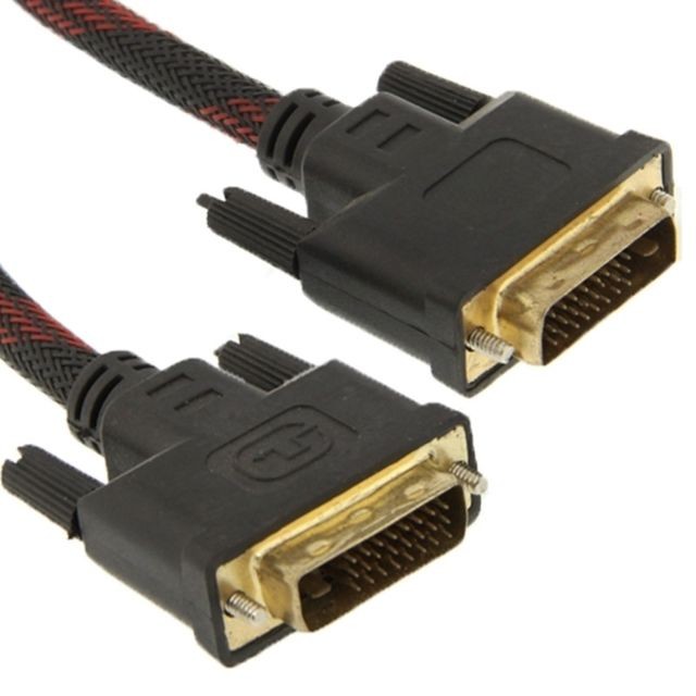 Wewoo - Fil Nylon DVI-D Dual Link 24 + 1 Broches Mâle à M / M Câble Vidéo, Longueur: 3m Wewoo  - Bonnes affaires Câble Ecran - DVI et VGA