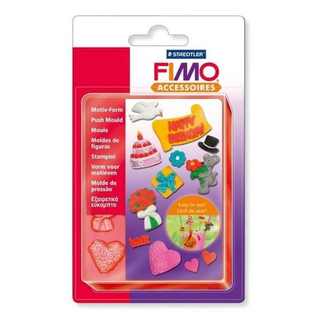 Fimo - Moule flexible en silicone (Push mould) Anniversaire - Fimo Fimo  - Fimo